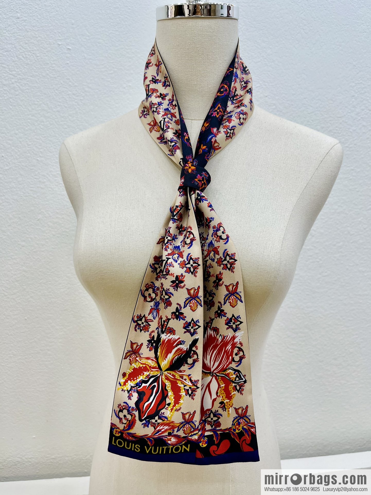 LV Louis Vuitton 100% silk Rendez-Vous headband m76433