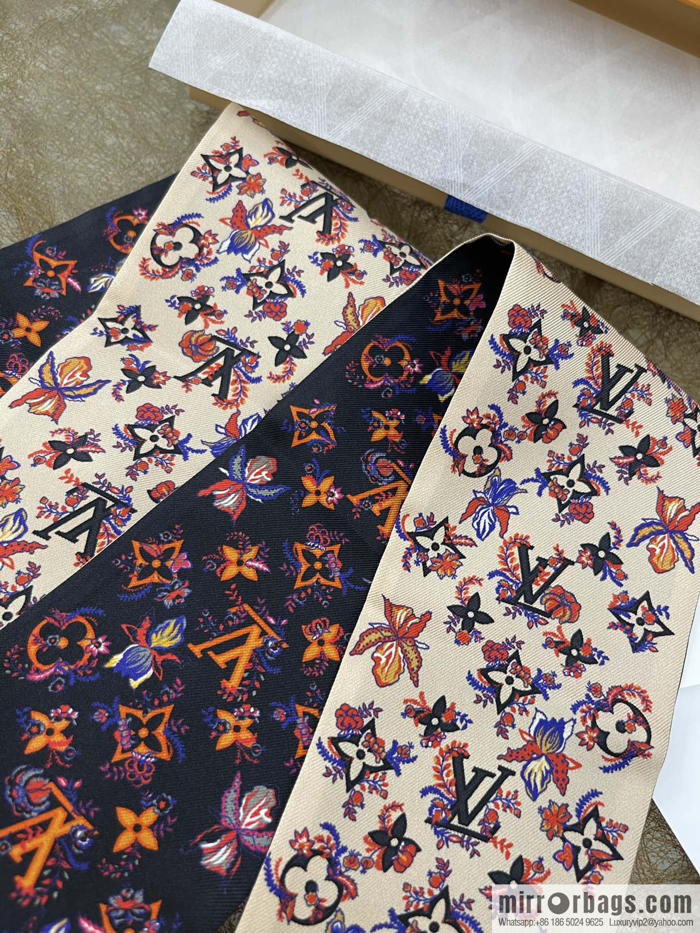 LV Louis Vuitton 100% silk Rendez-Vous headband m76433