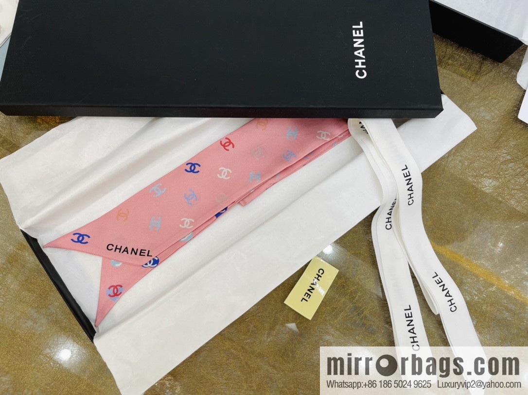 Chanel Xiaoxiang Twiily 100% Silk Silk Hair Band Ribbon AA7447