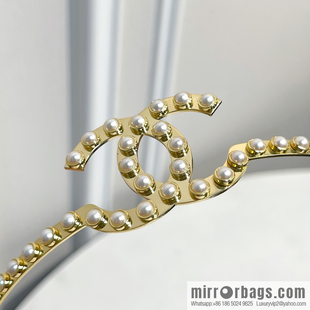 New Chanel double c pearl headband