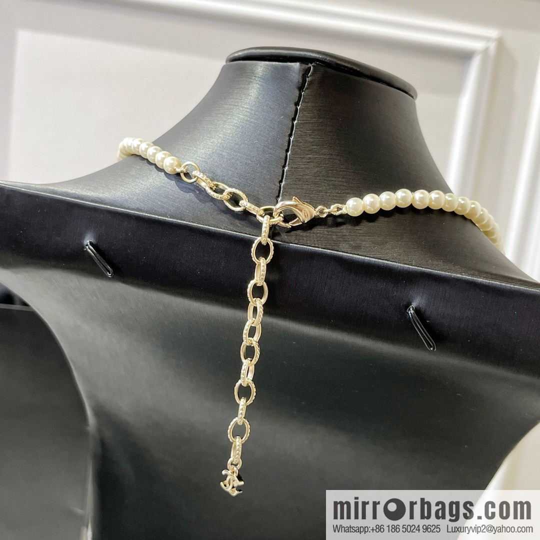 2021 new Chanel double c pearl necklace