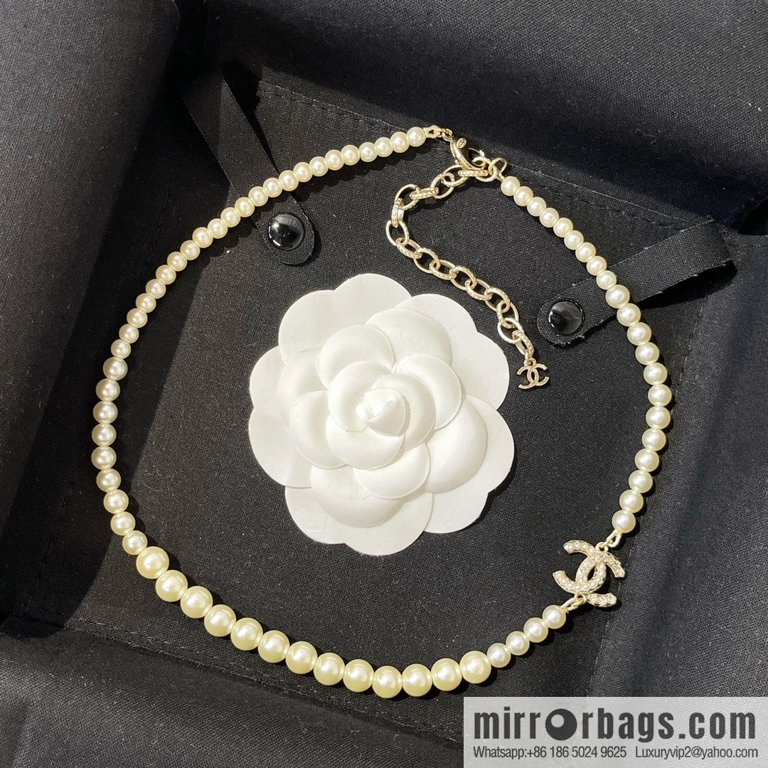 2021 new Chanel double c pearl necklace