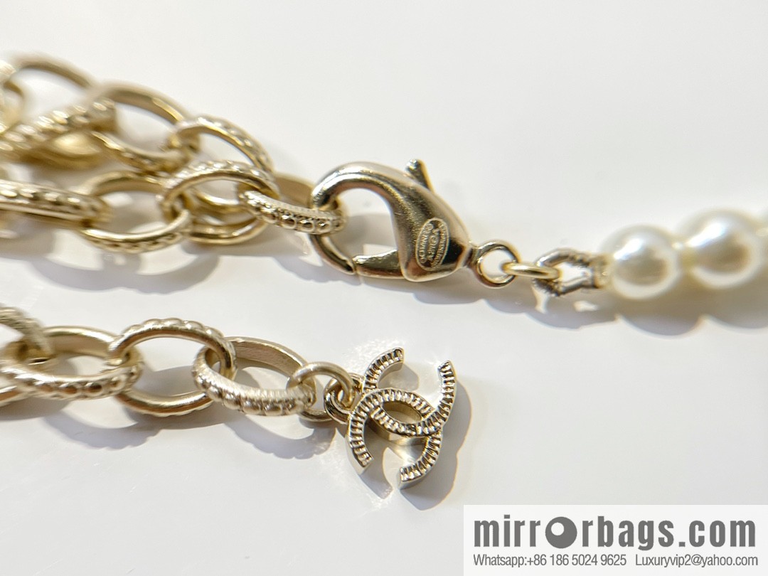 2021 new Chanel double c pearl necklace