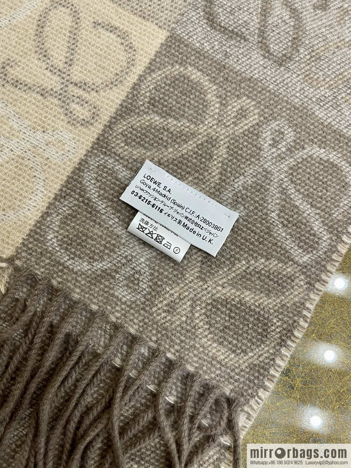 LOEWE 90% wool + 10% cashmere Anagram presbyopia scarf
