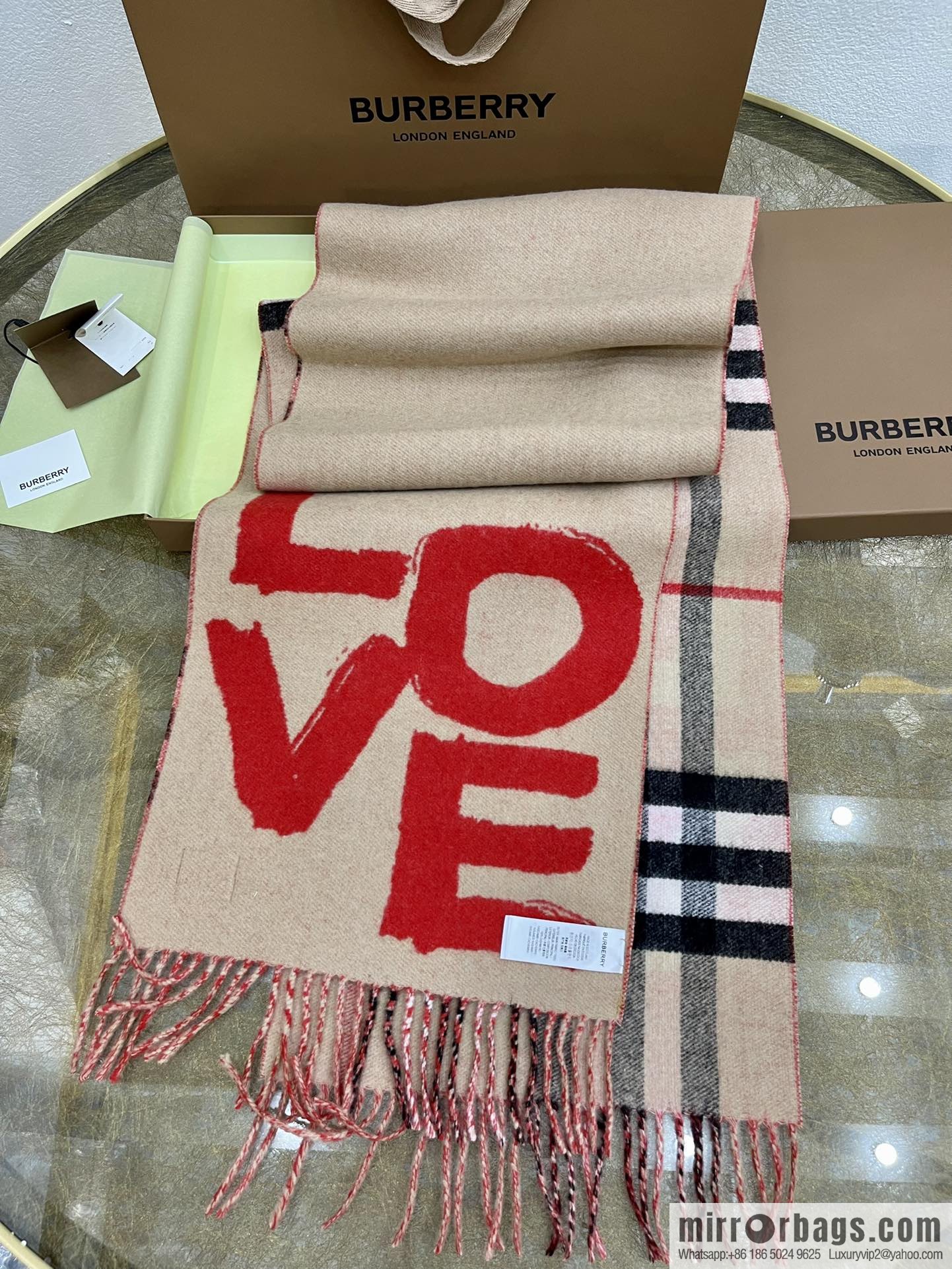 Burberry Love Cashmere Scarf