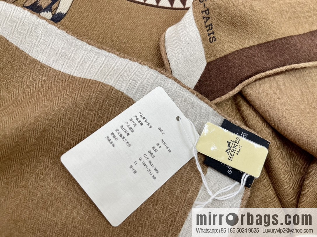 Hermes Hermès coat of arms pattern printing new solid color silk square scarf