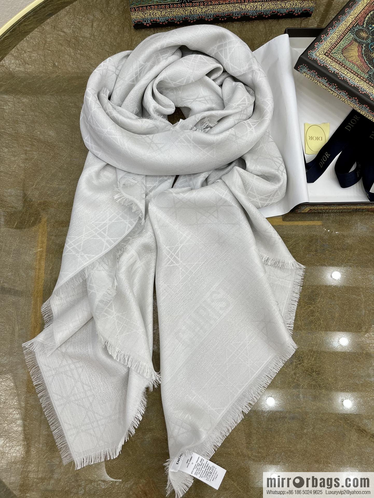 Dior Dior Classic Rattan Checkered Scarf 04CAL140I630_C019