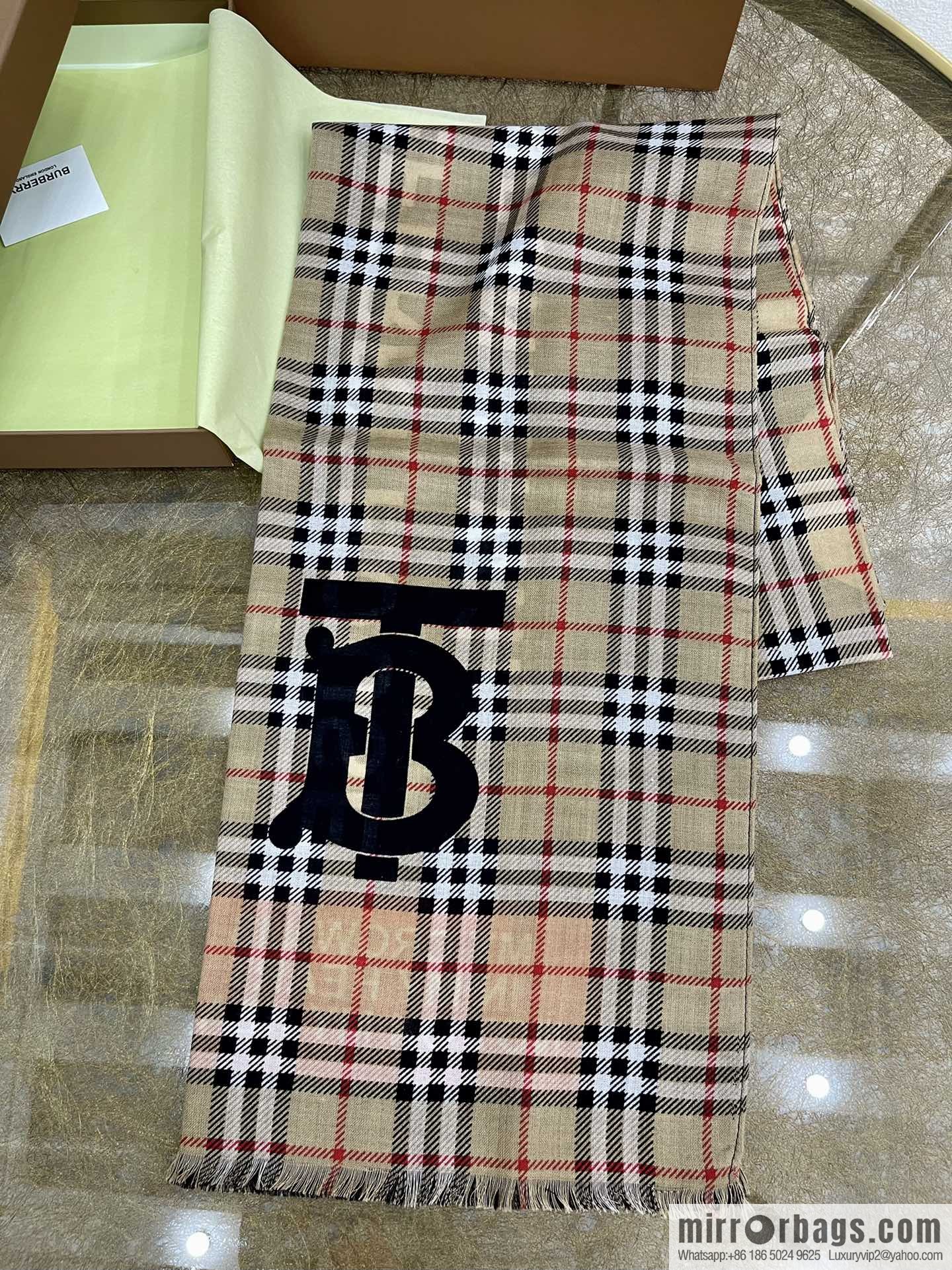 Burberry Double Sided Cashmere Long Scarf