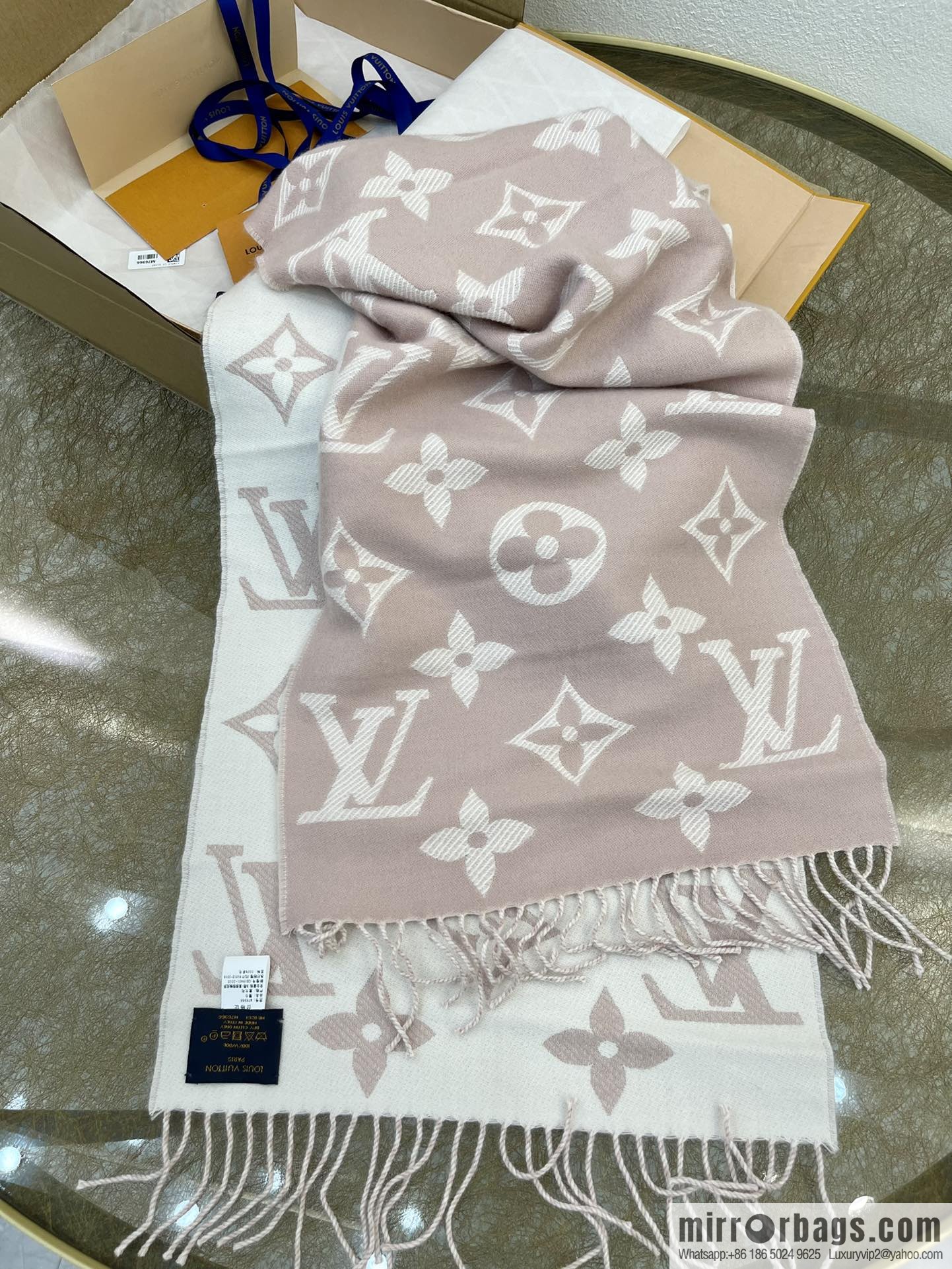 LV Louis Vuitton SIMPLY LV wool long towel m76964 m76966