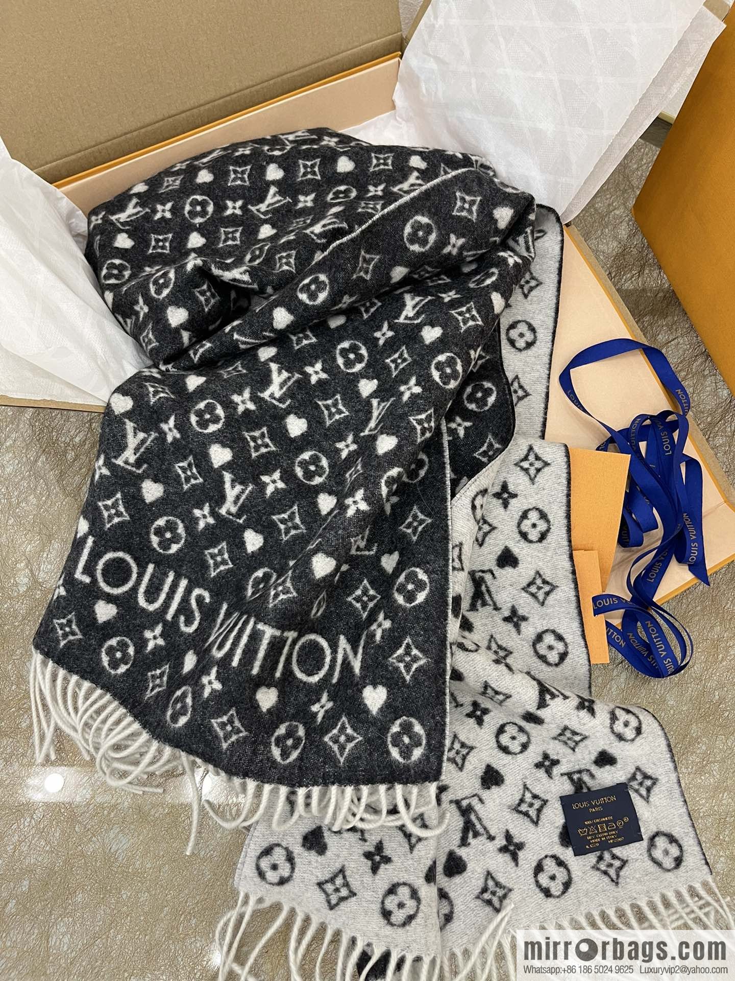 LV Louis Vuitton 100% cashmere scarf Mp2907