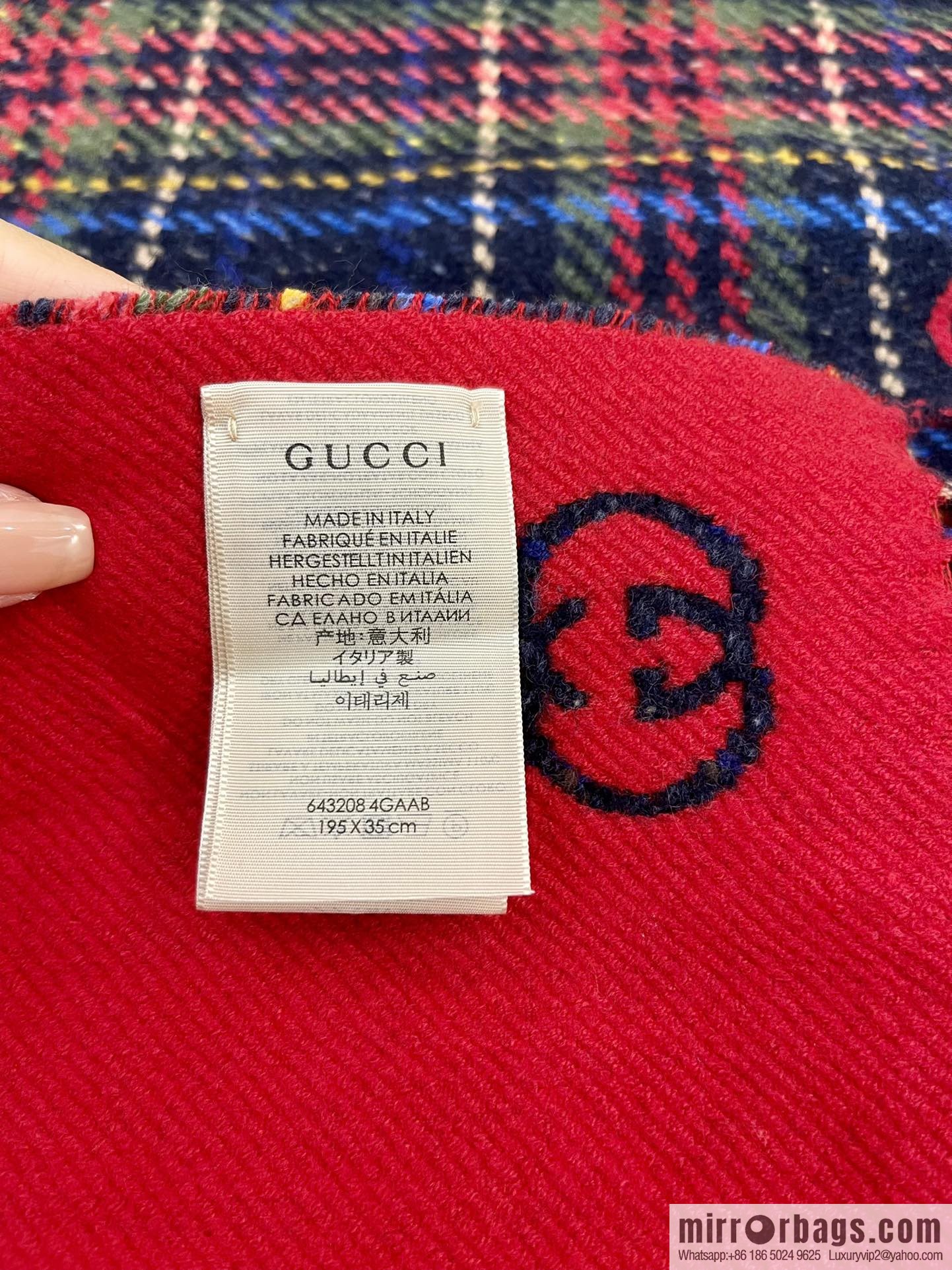 GUCCI Gucci GG logo latest double-sided scarf 643208