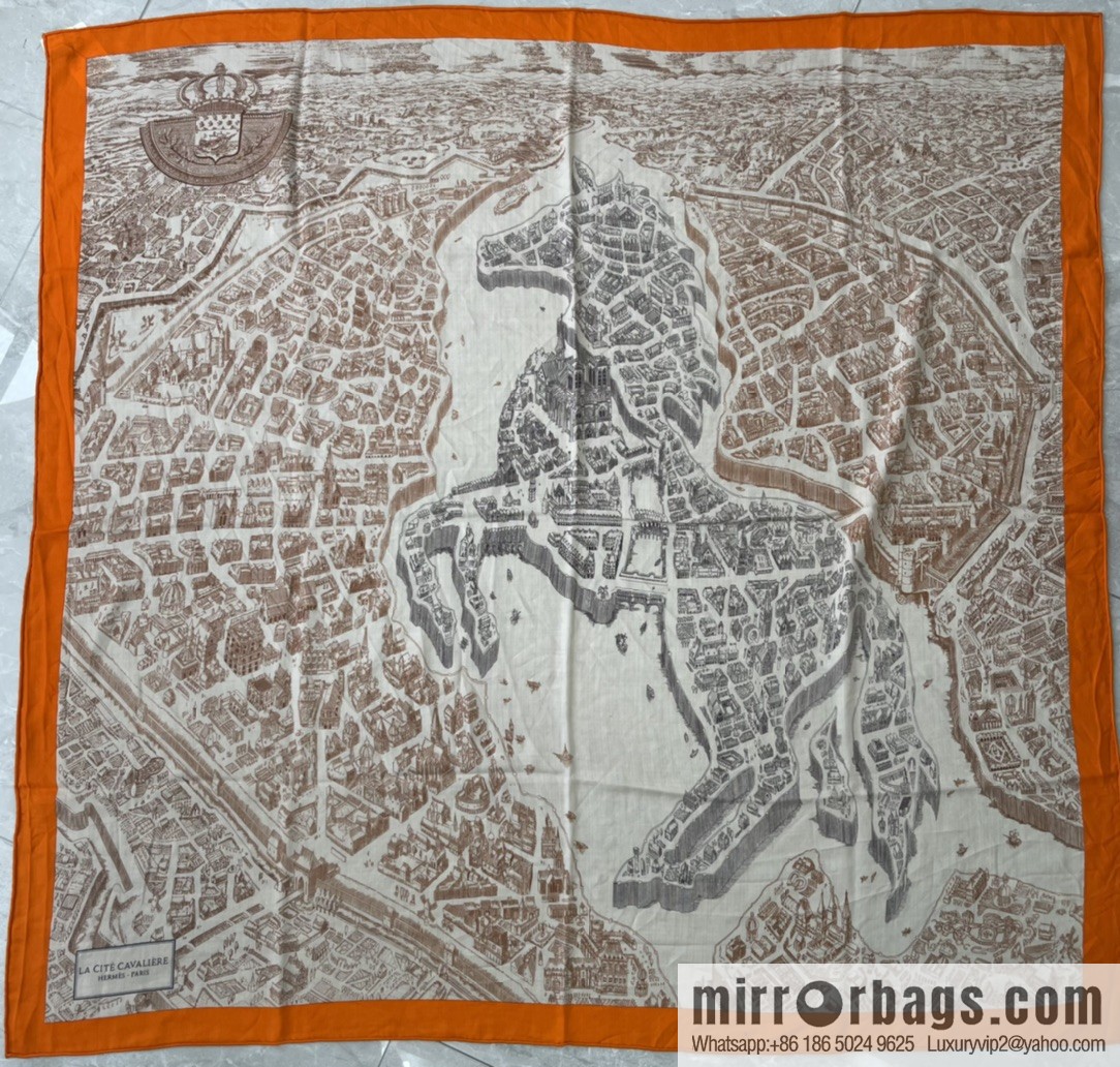 Hermes Handmade curled cashmere and silk blend shawl