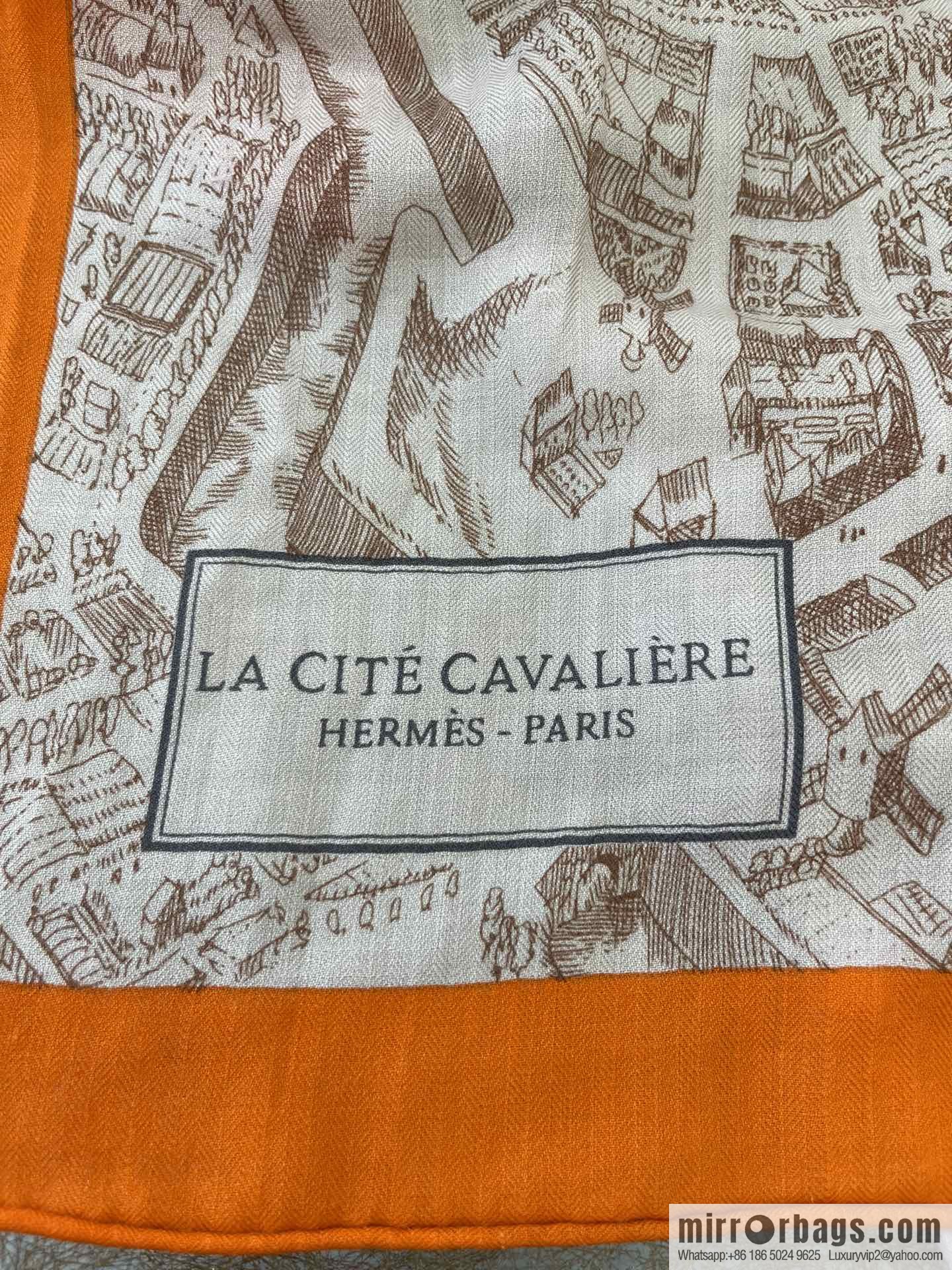 Hermes Handmade curled cashmere and silk blend shawl