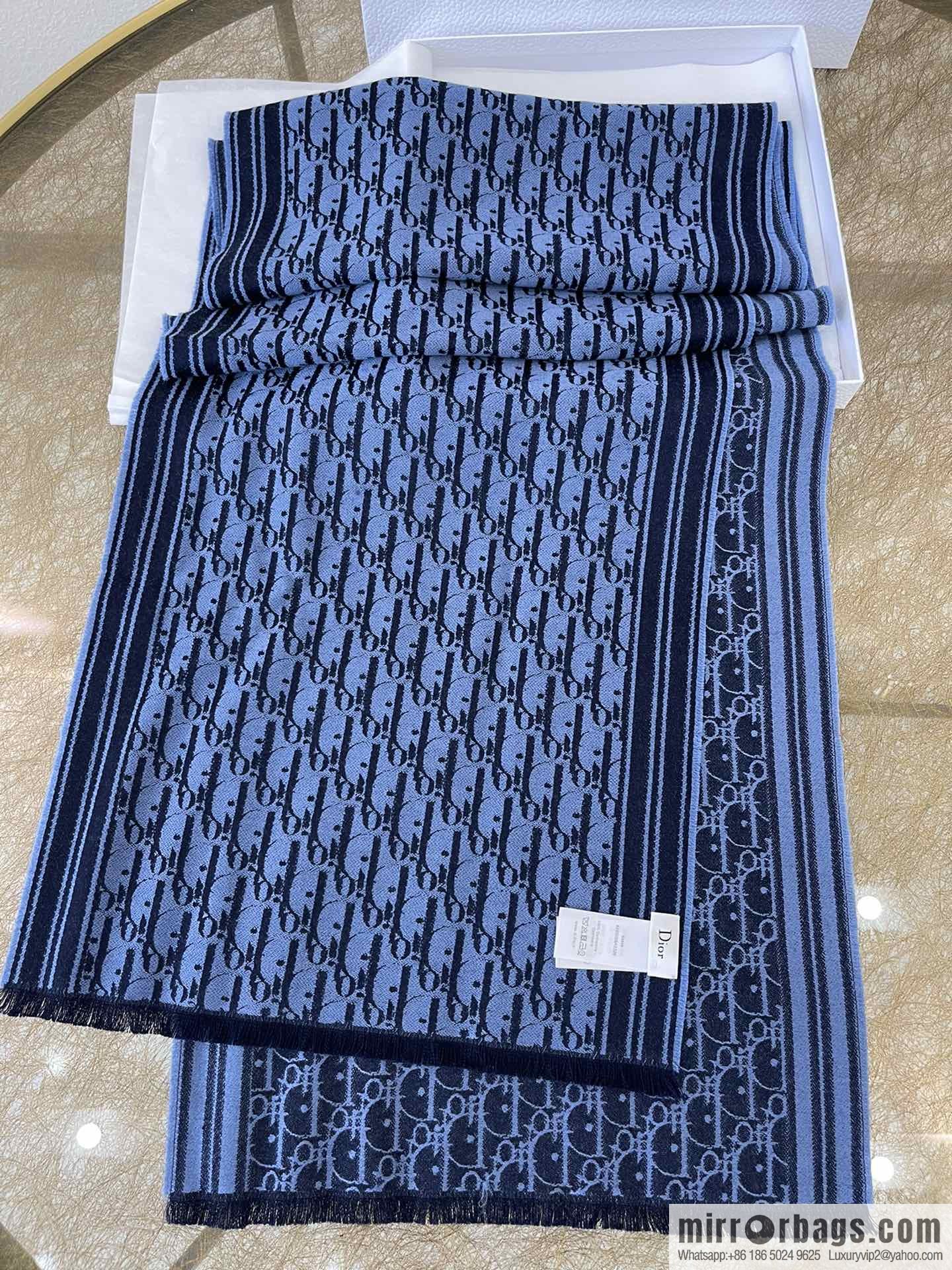 Dior Oblique Printed Men's Cashmere Scarf 93E0008A0320_C585