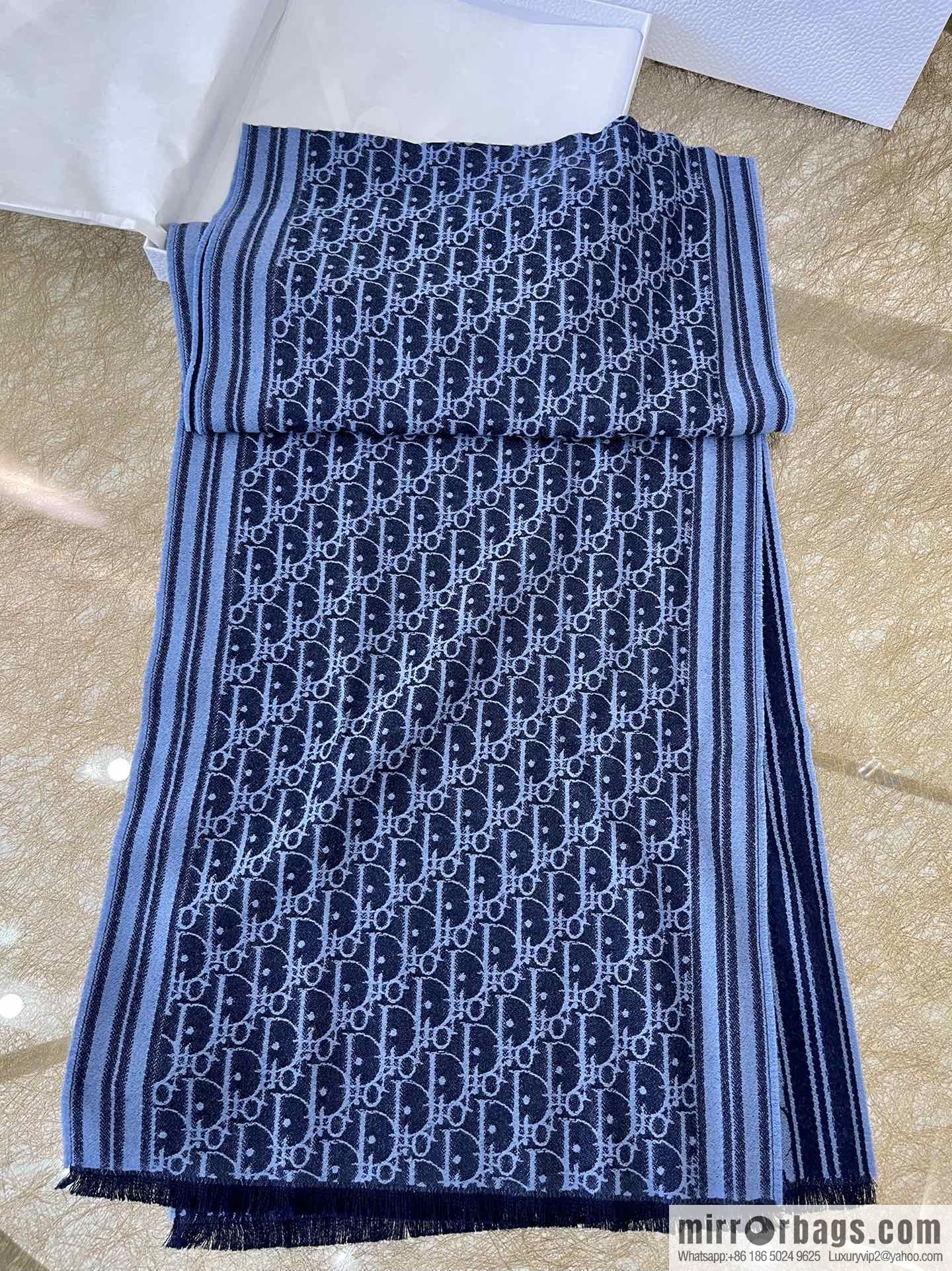 Dior Oblique Printed Men's Cashmere Scarf 93E0008A0320_C585