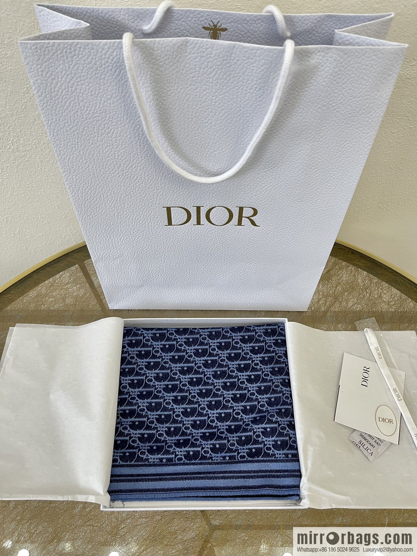 Dior Oblique Printed Men's Cashmere Scarf 93E0008A0320_C585