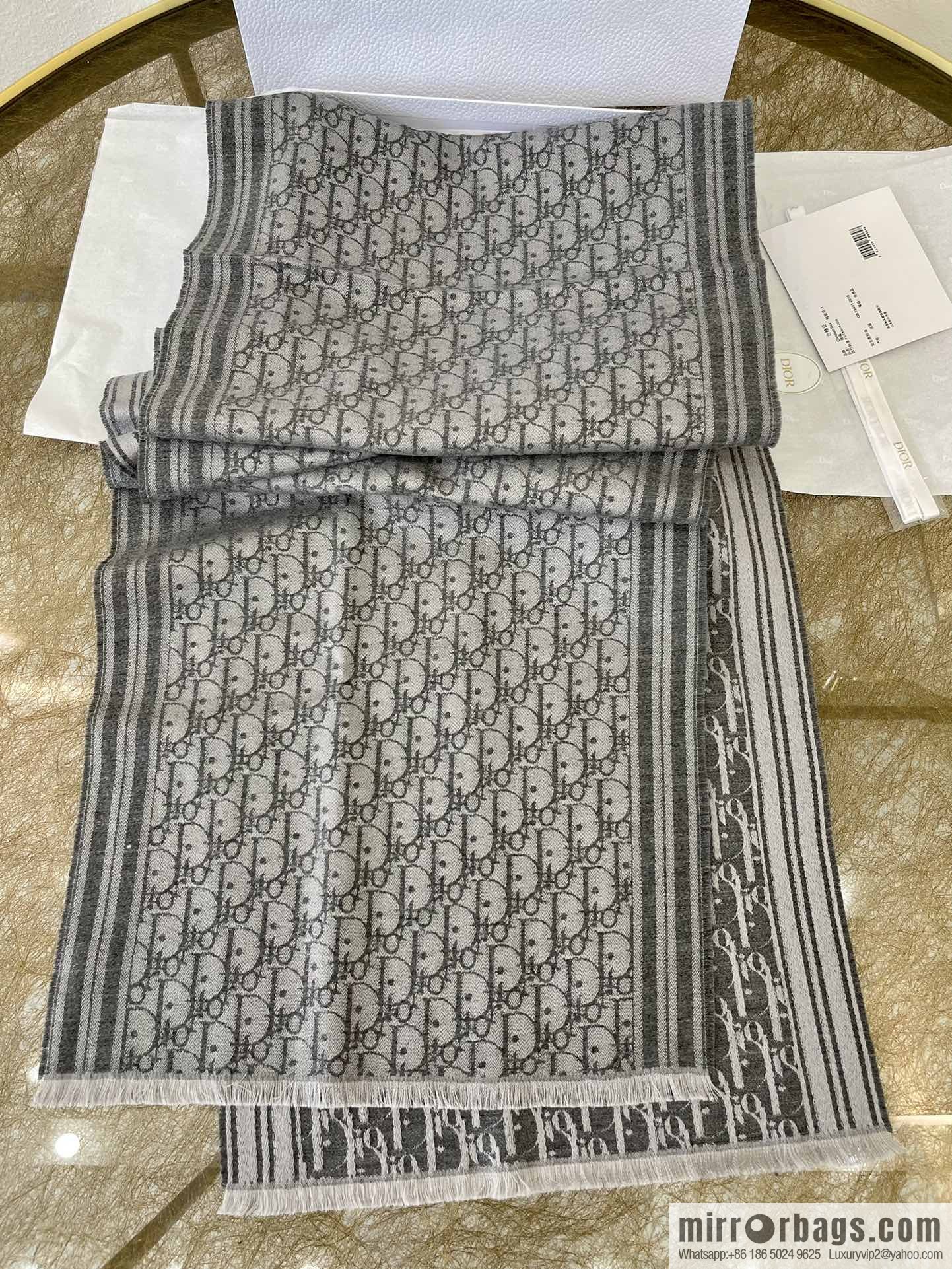 Dior Oblique Printed Men's Cashmere Scarf 93E0008A0320_C585