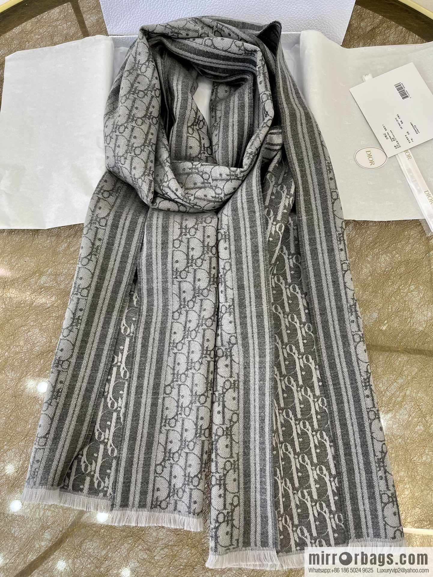 Dior Oblique Printed Men's Cashmere Scarf 93E0008A0320_C585