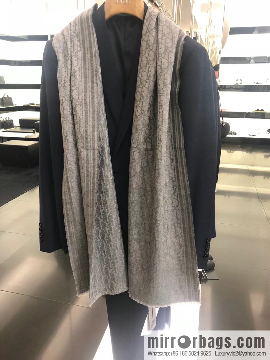 Dior Oblique Printed Men's Cashmere Scarf 93E0008A0320_C585