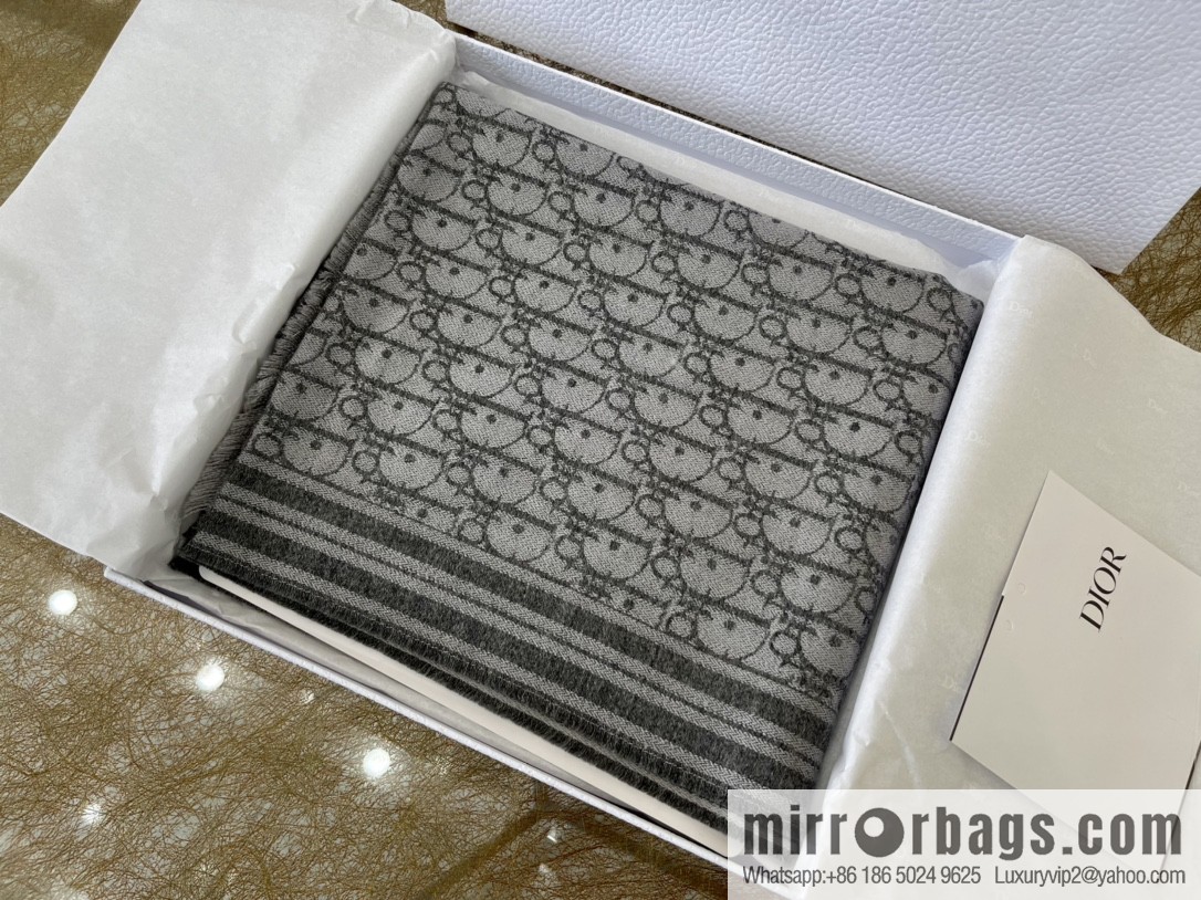 Dior Oblique Printed Men's Cashmere Scarf 93E0008A0320_C585