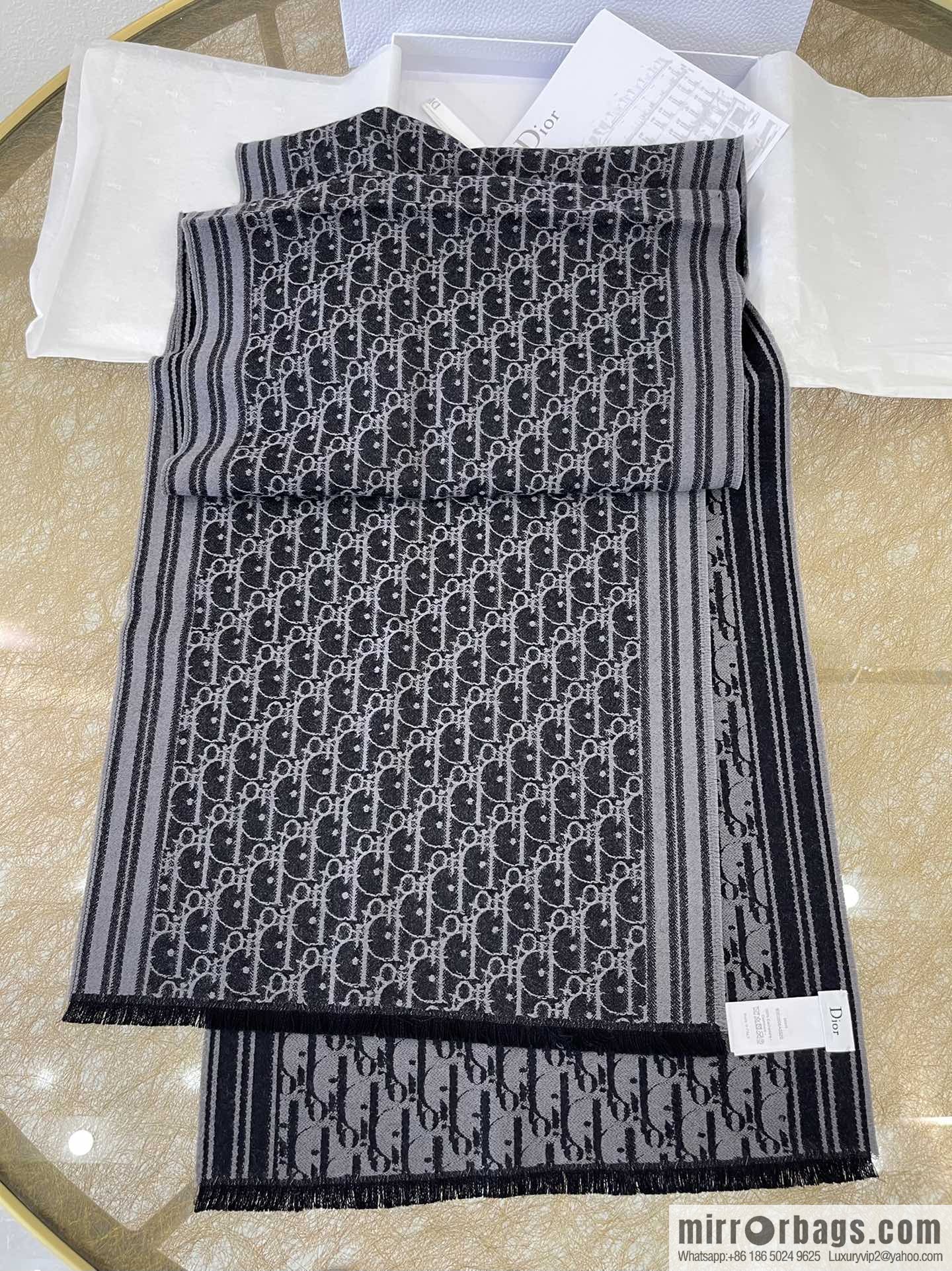 Dior Oblique Printed Men's Cashmere Scarf 93E0008A0320_C585