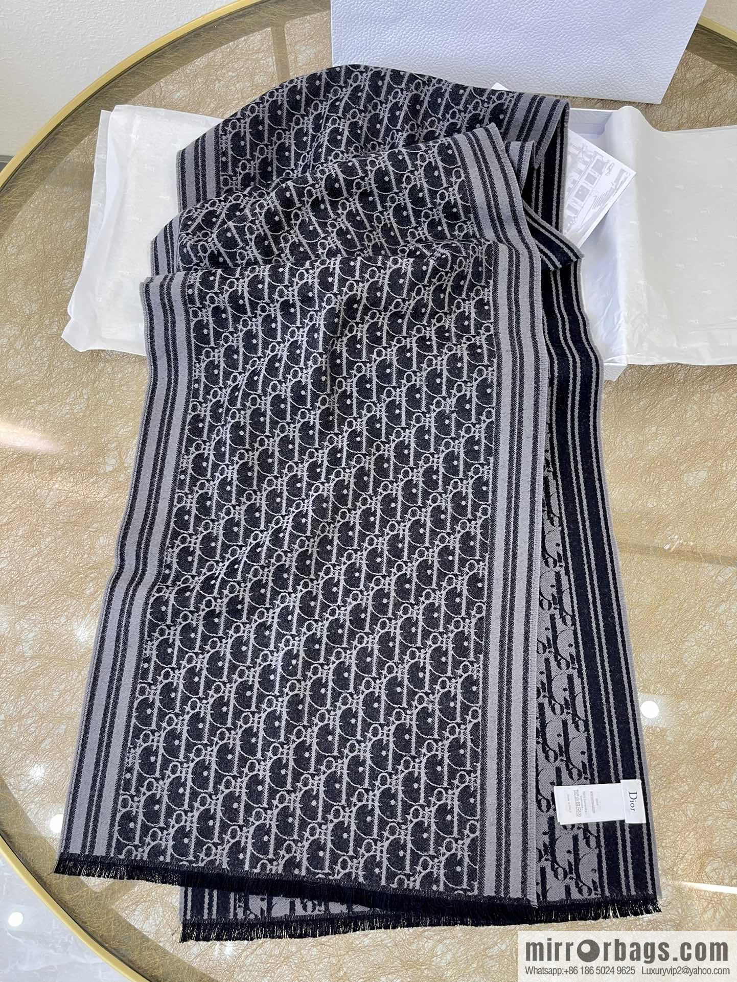 Dior Oblique Printed Men's Cashmere Scarf 93E0008A0320_C585