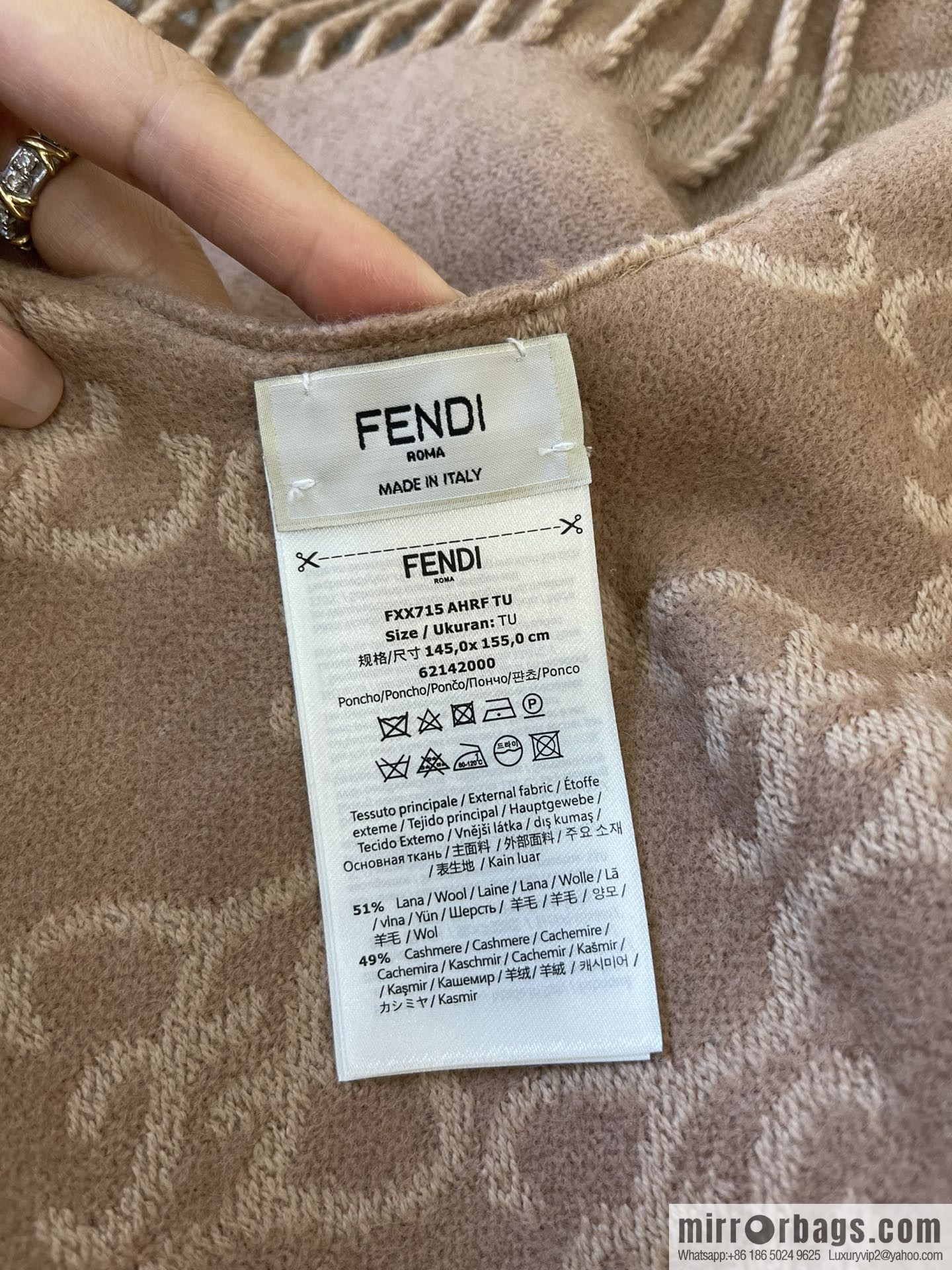 Fendi karl double-sided cape