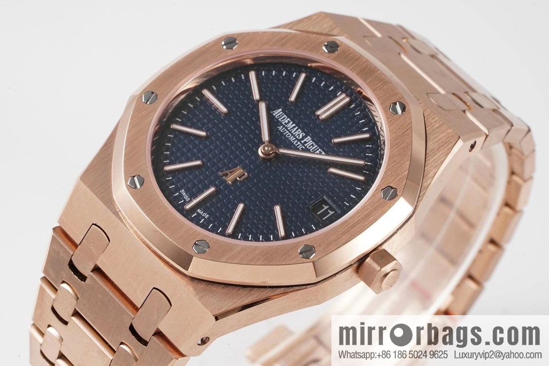 Royal Oak 15202 watch size 39mm super two-pin mechanical movement, sapphire crystal glass mirror, original Cal.2121 automatic movement