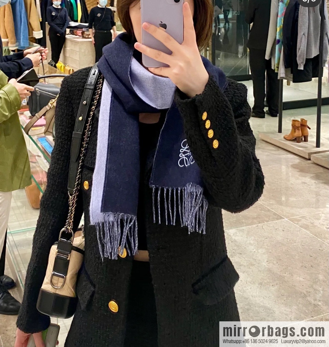 LOEWE Luo Yiwei cashmere men's and women's same scarf
