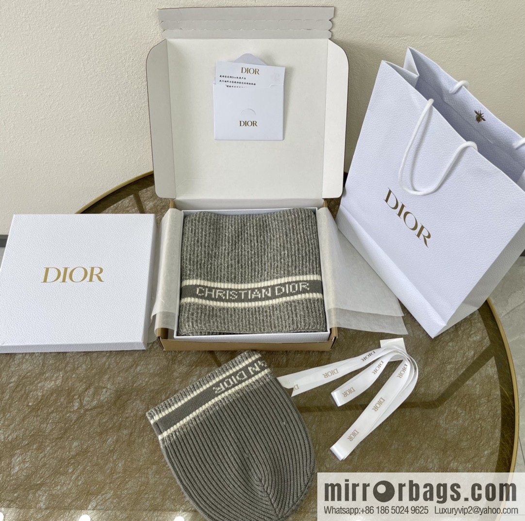 (Set) Dior Rock Grey • D-White Scarf 05DWI314I007_C540