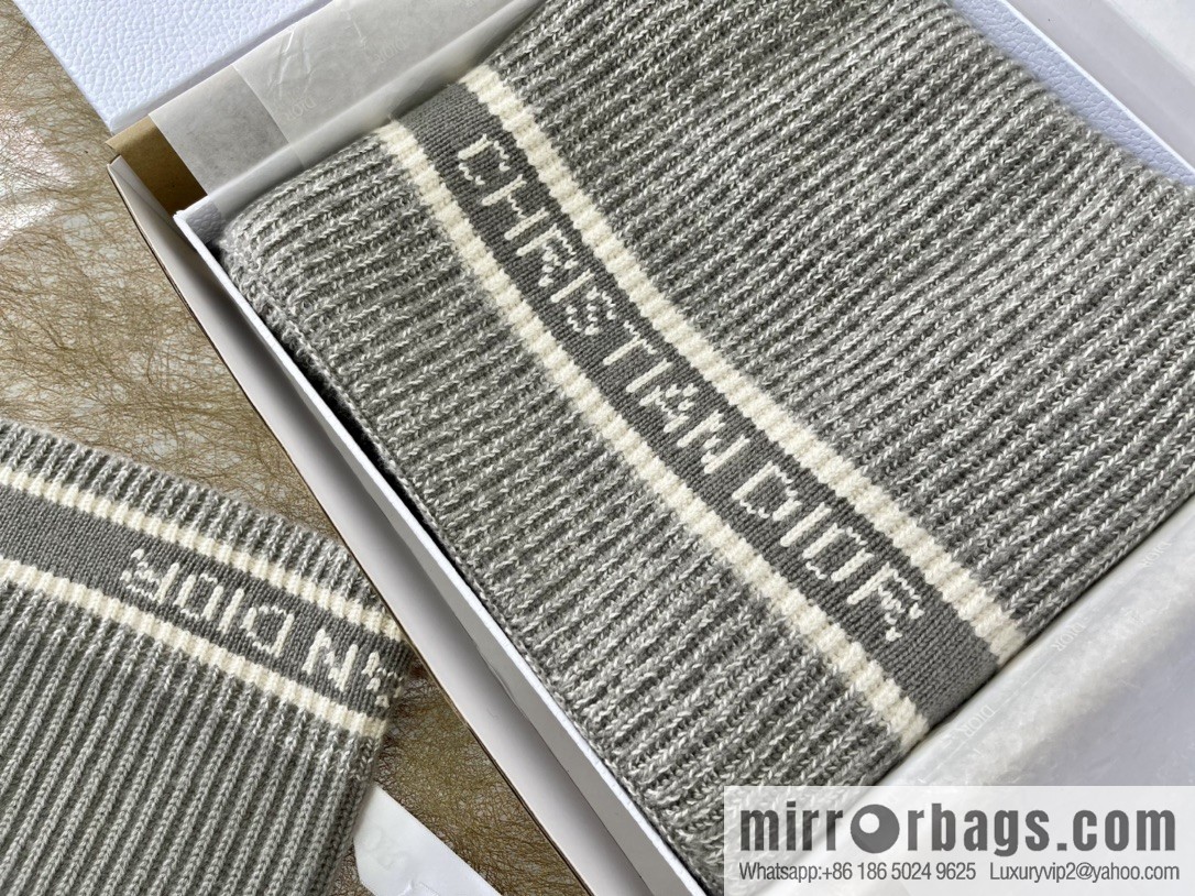 (Set) Dior Rock Grey • D-White Scarf 05DWI314I007_C540