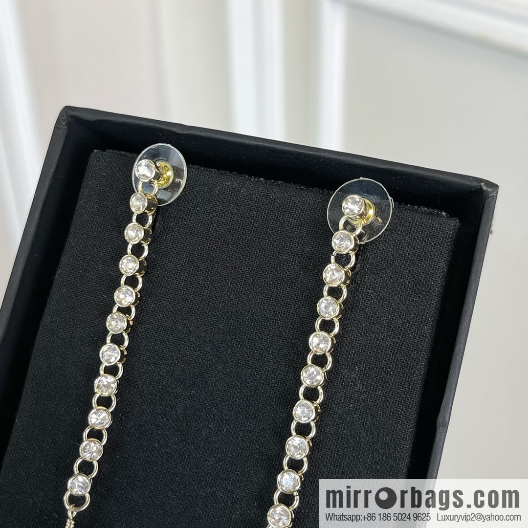 New ☑️ Chanel double c pearl stud earrings