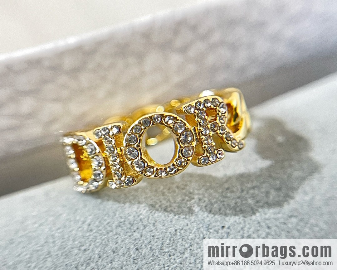 New ☑️ Dior full diamond letter ring
