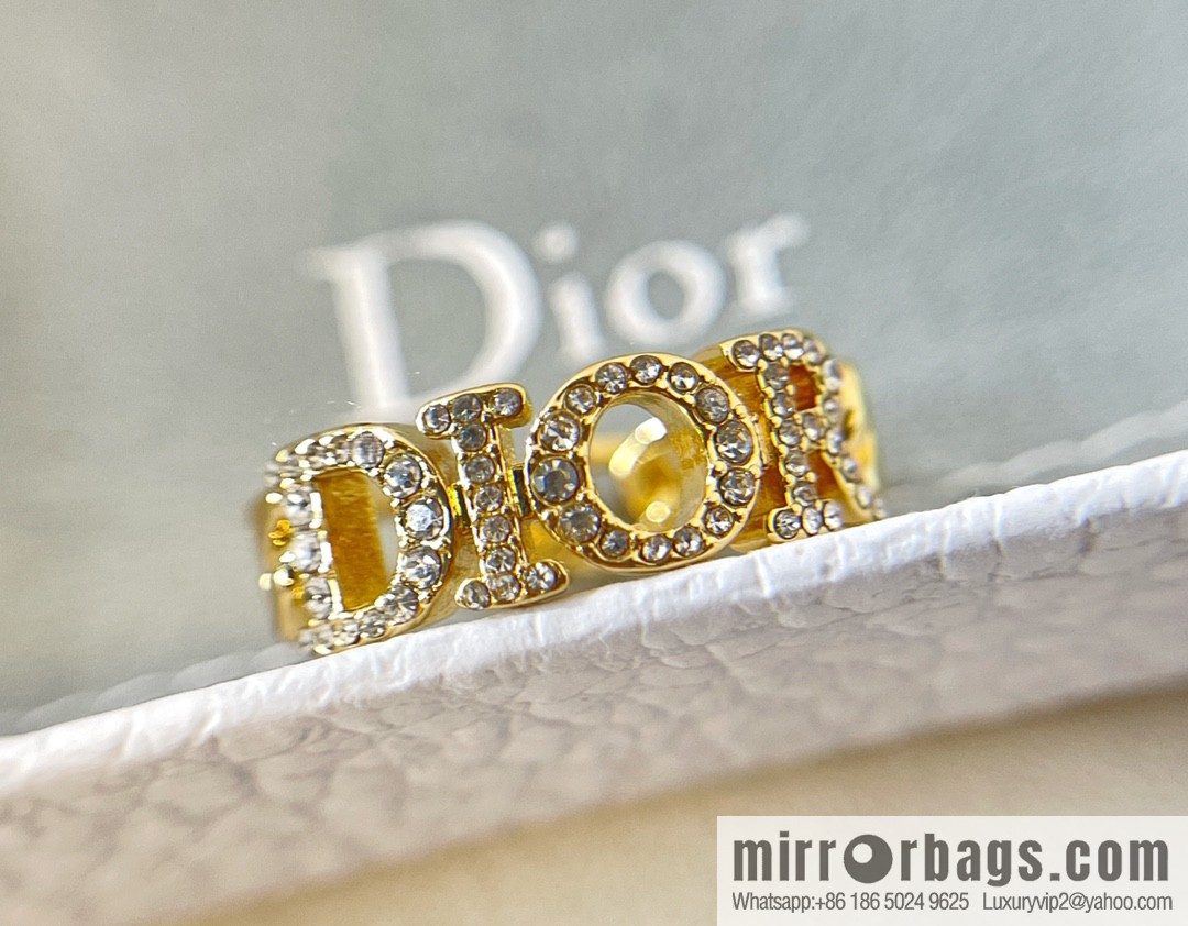 New ☑️ Dior full diamond letter ring