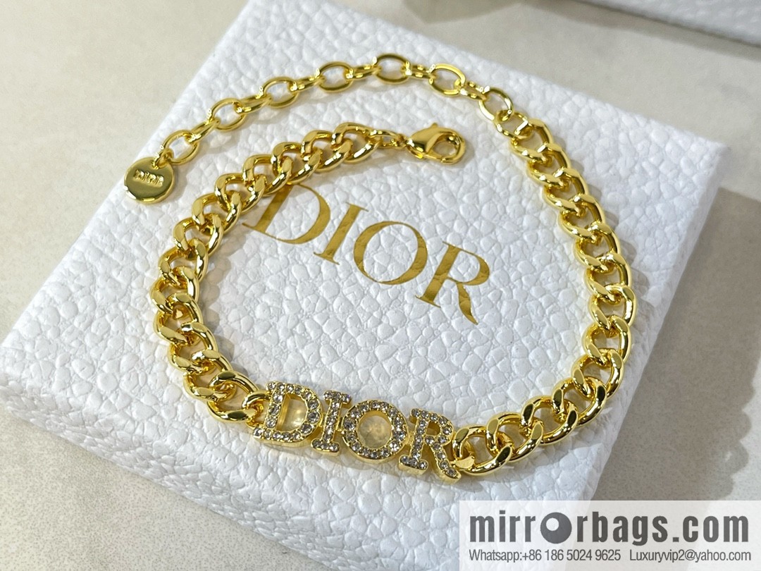 New ☑️ Dior full diamond bracelet necklace