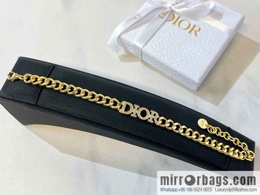 New ☑️ Dior full diamond bracelet necklace