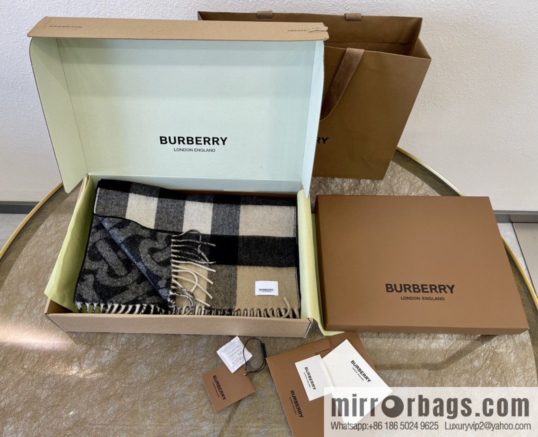 Burberry Jacquard Worsted Cashmere Scarf