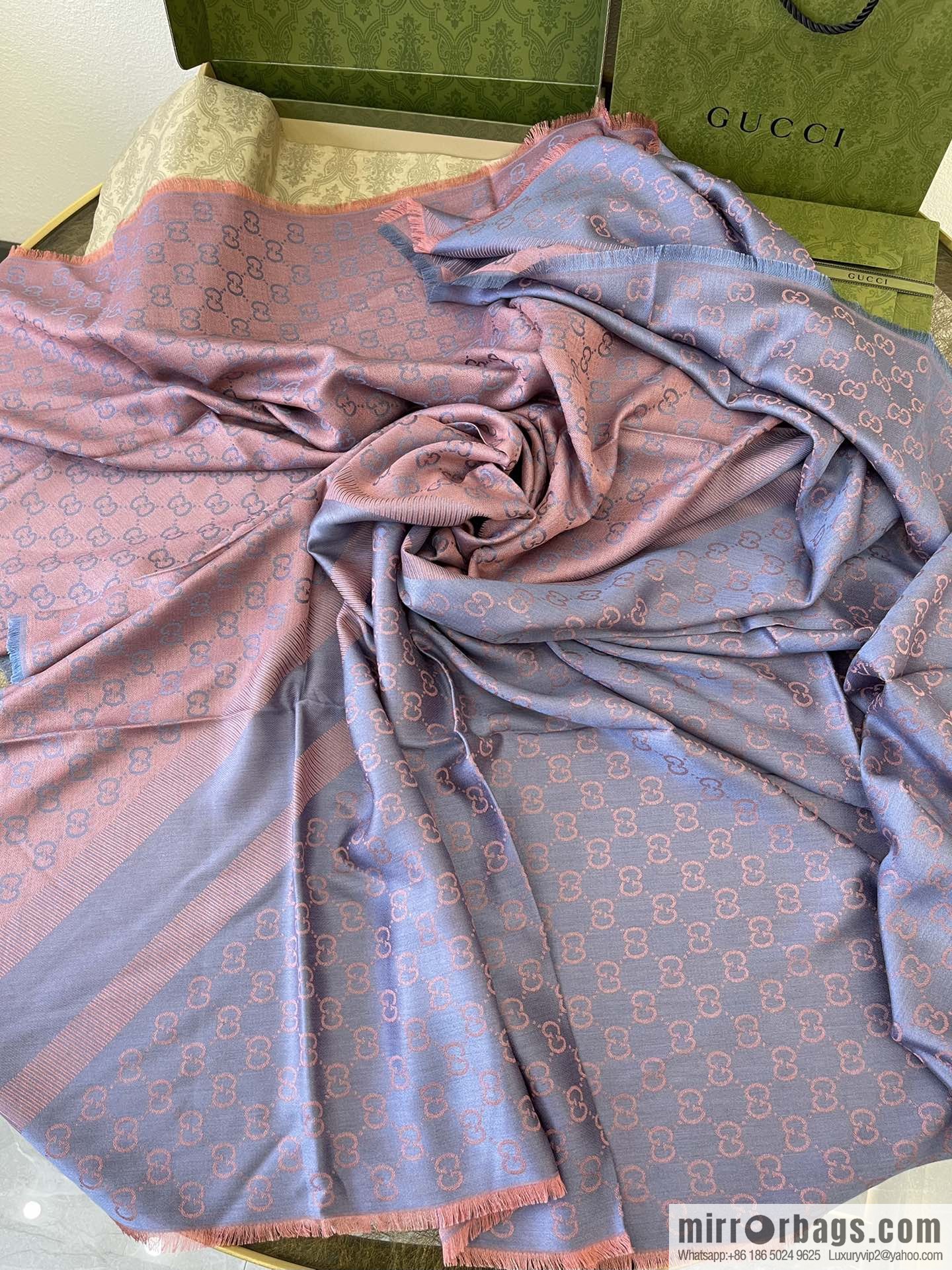 GUCCI Gucci silk-wool blend scarf
