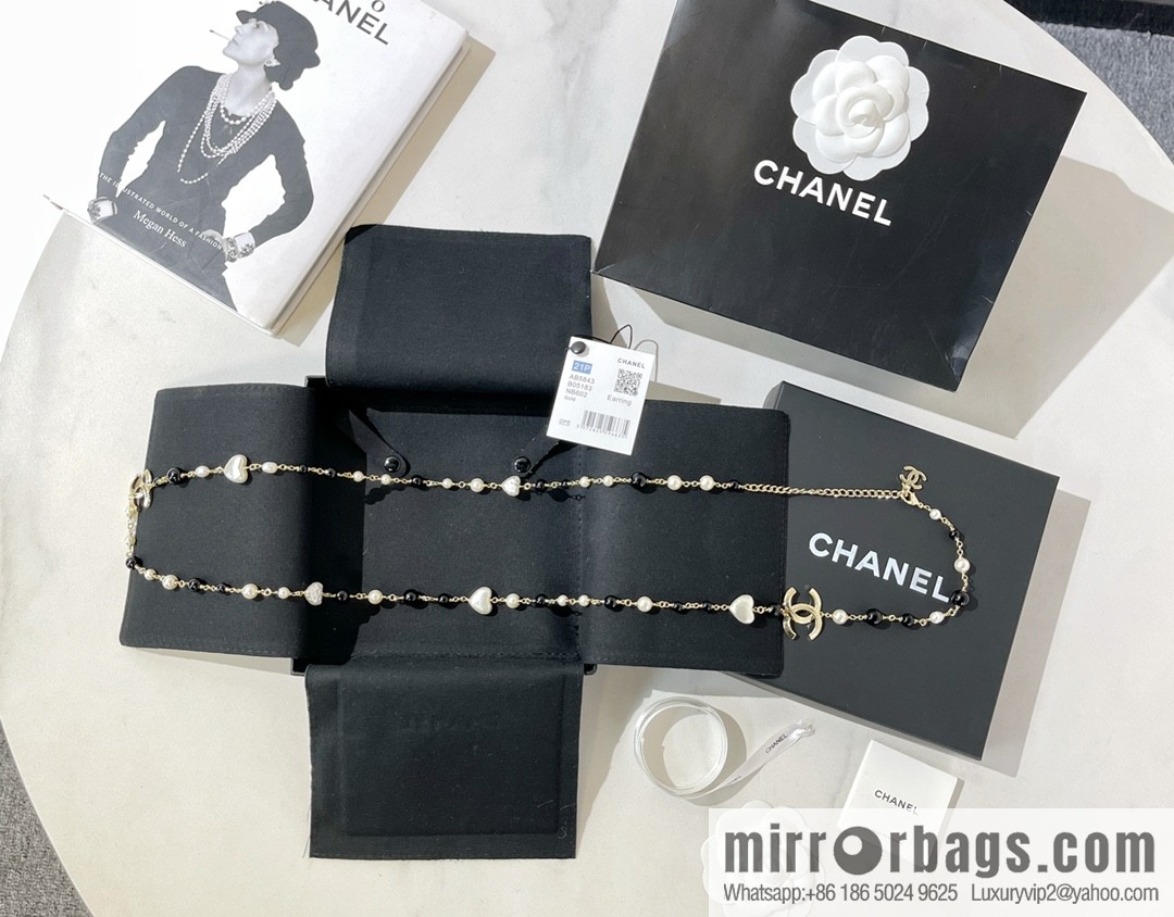 New ☑️ Chanel double c peach heart necklace sweater chain