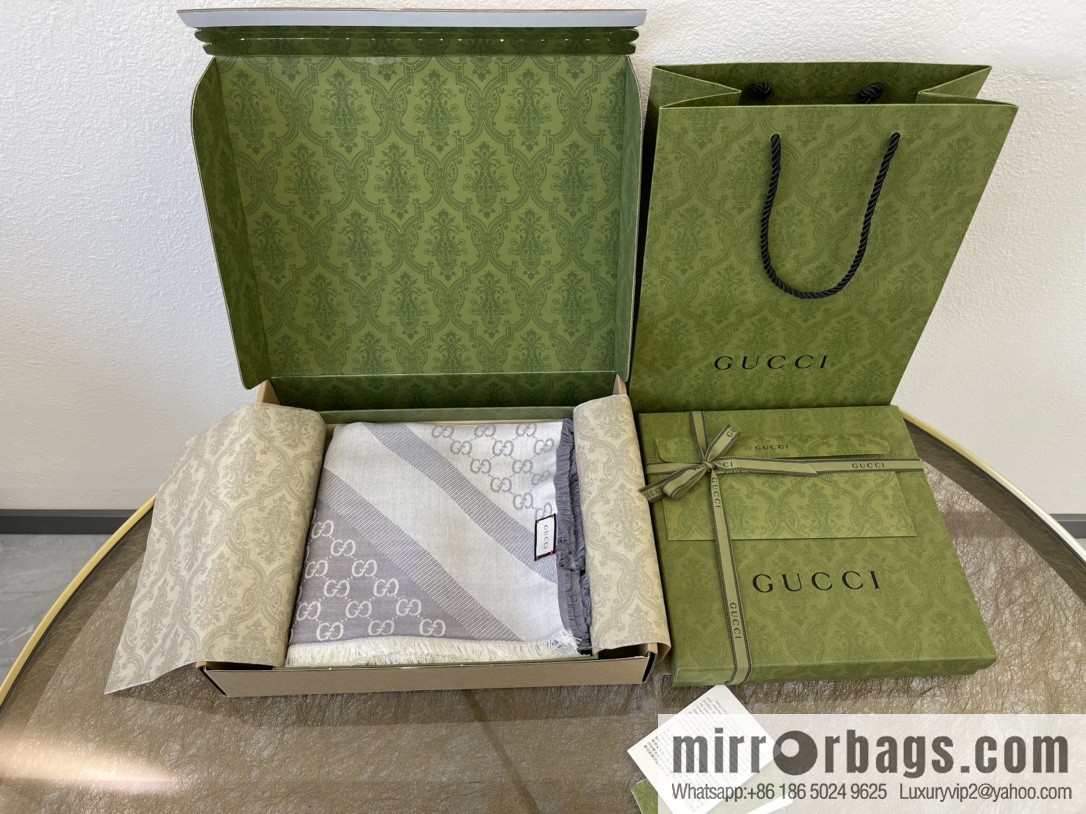GUCCI Gucci silk-wool blend scarf