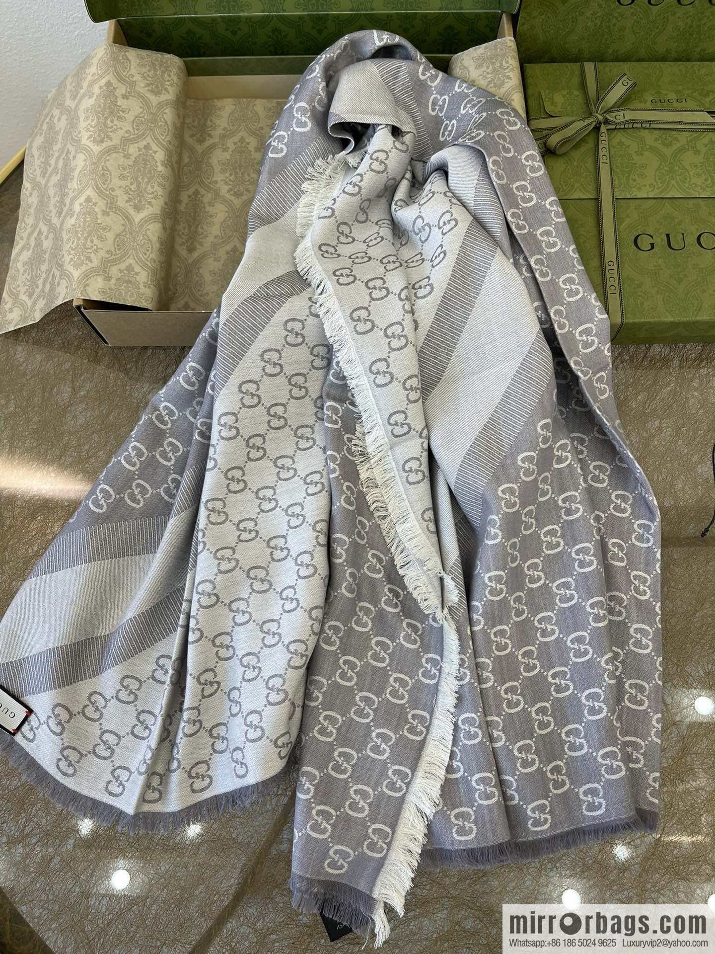 GUCCI Gucci silk-wool blend scarf