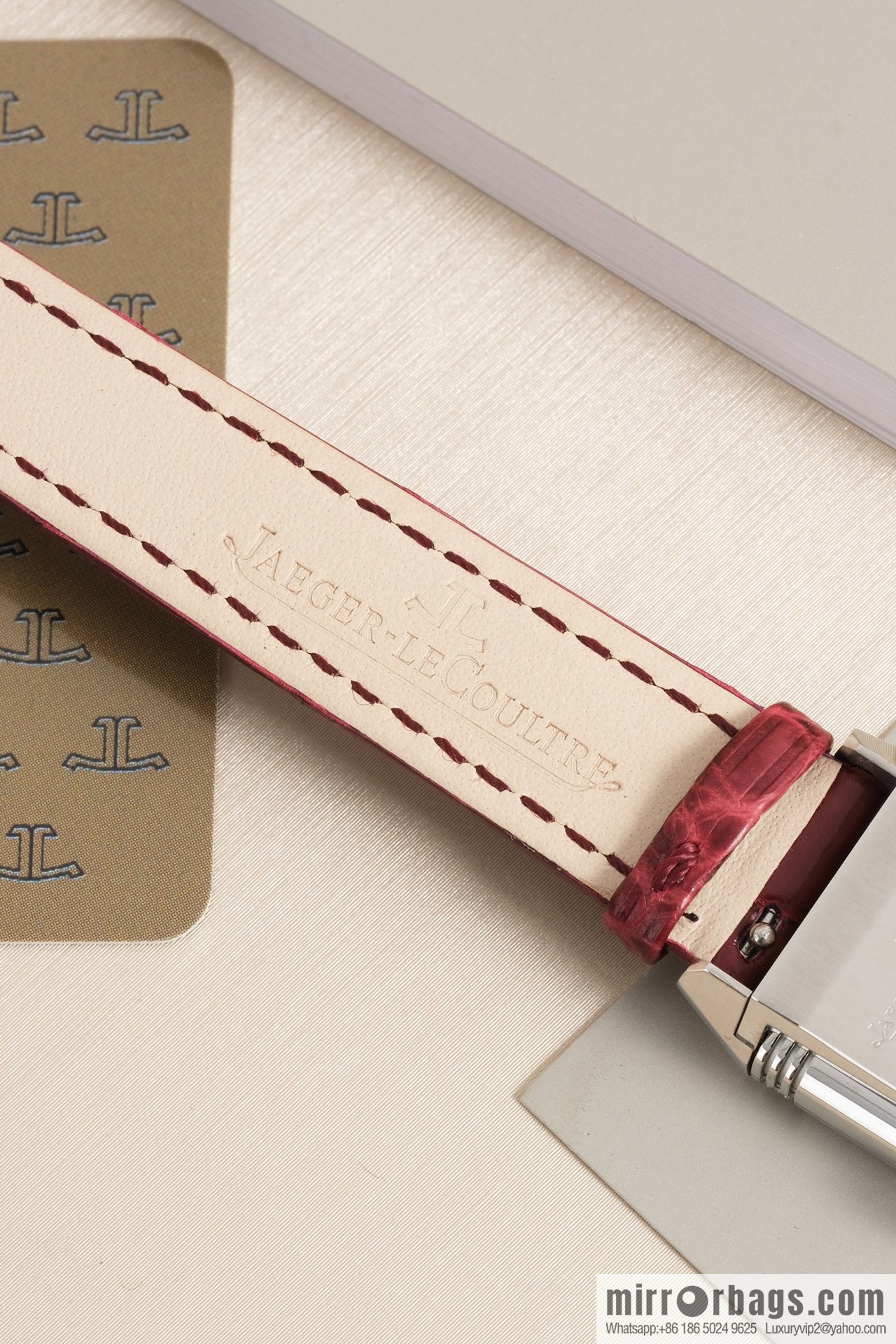 White dial, dark blue strap REF.3288420 Jaeger-LeCoultre red dial, red strap REF.3288560 Princess-style hands watch