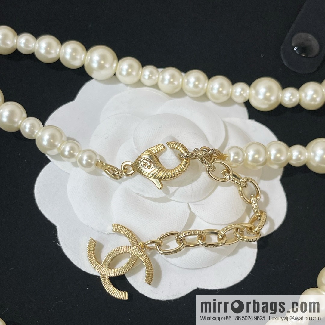 New ☑️ Chanel double c pearl sweater chain necklace