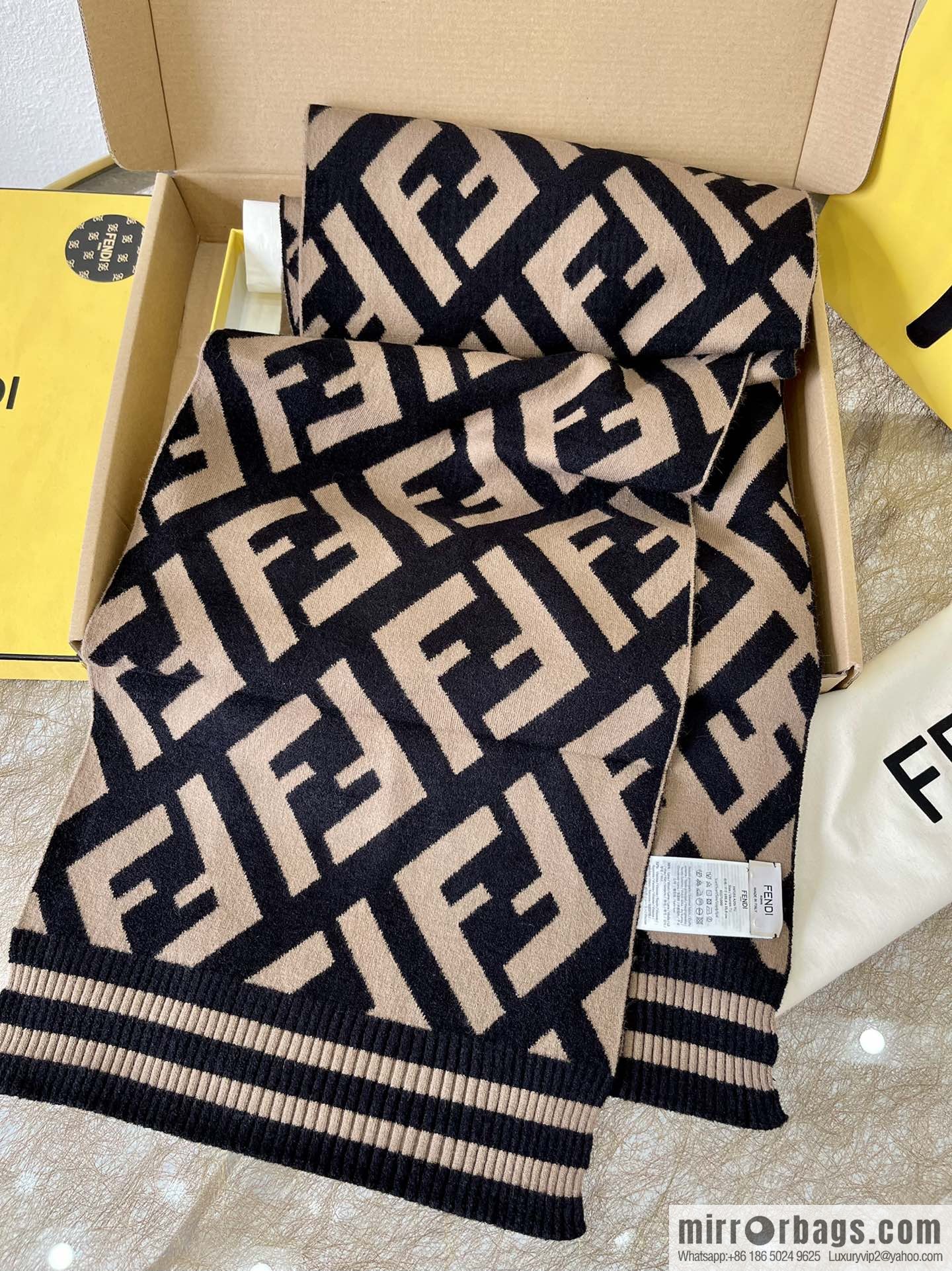 FENDI Fendi FF pattern jacquard woven scarf FXT251