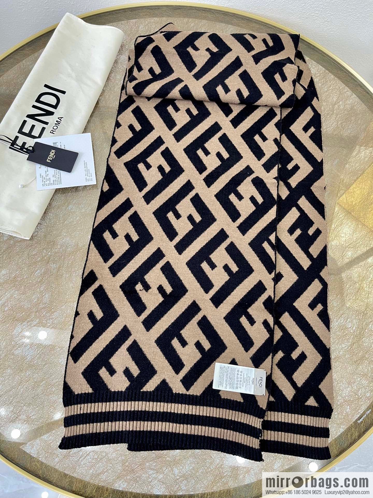FENDI Fendi FF pattern jacquard woven scarf FXT251