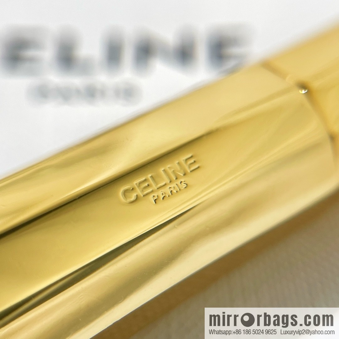Celine gold bottle necklace