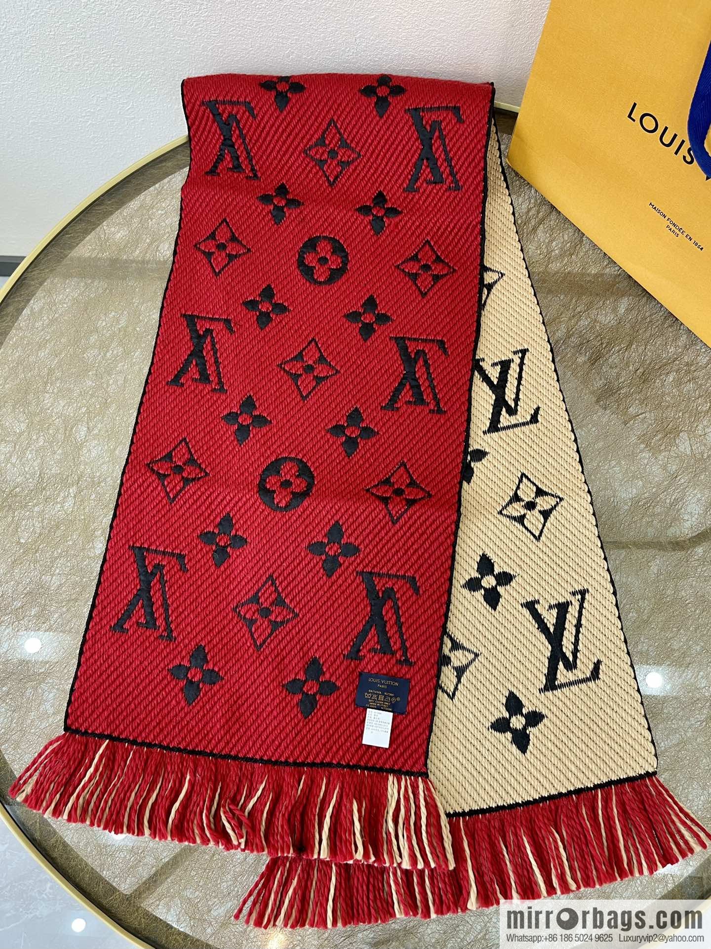 LV Louis Vuitton double-sided wool scarf M73886