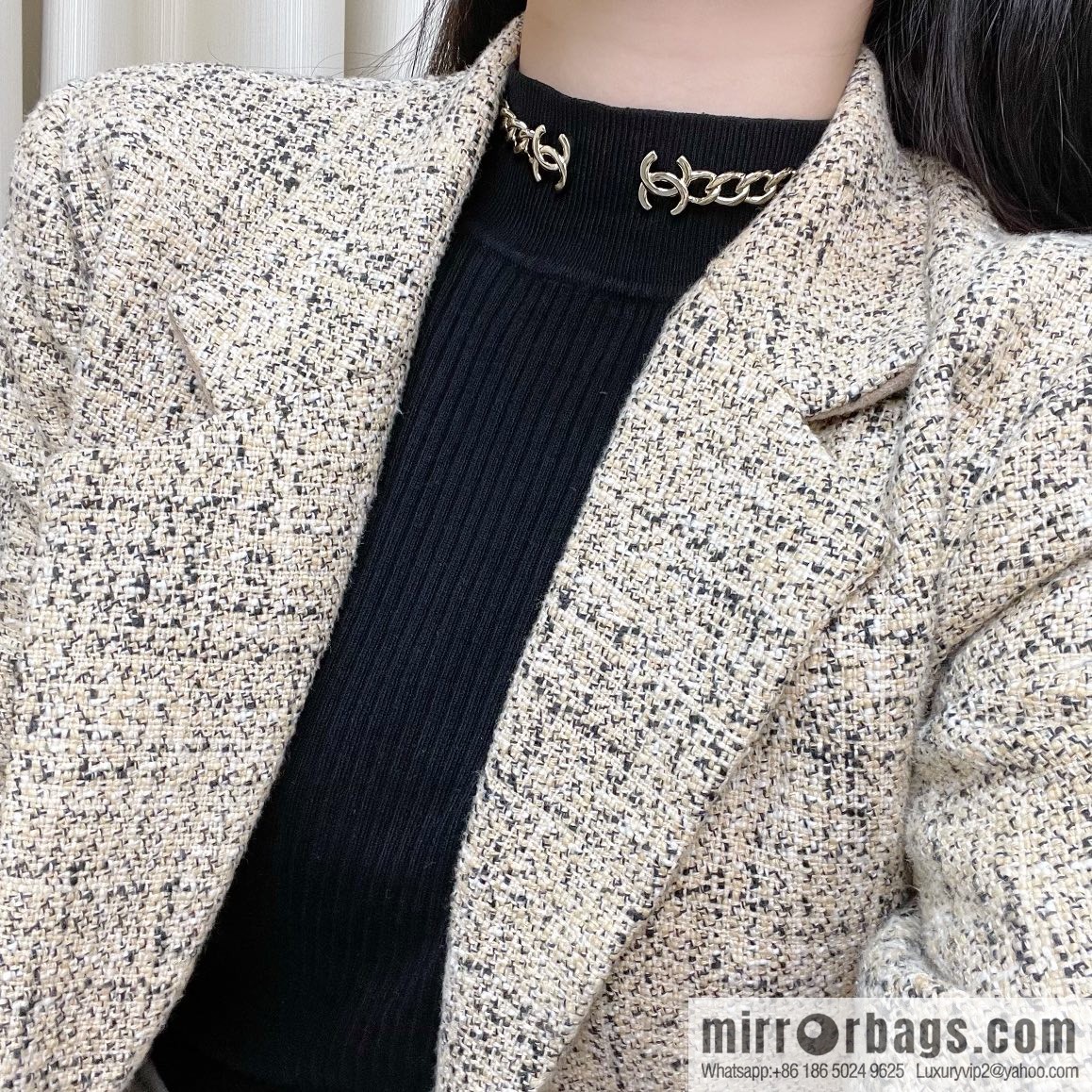 New ☑️ Chanel double c smooth open choker necklace