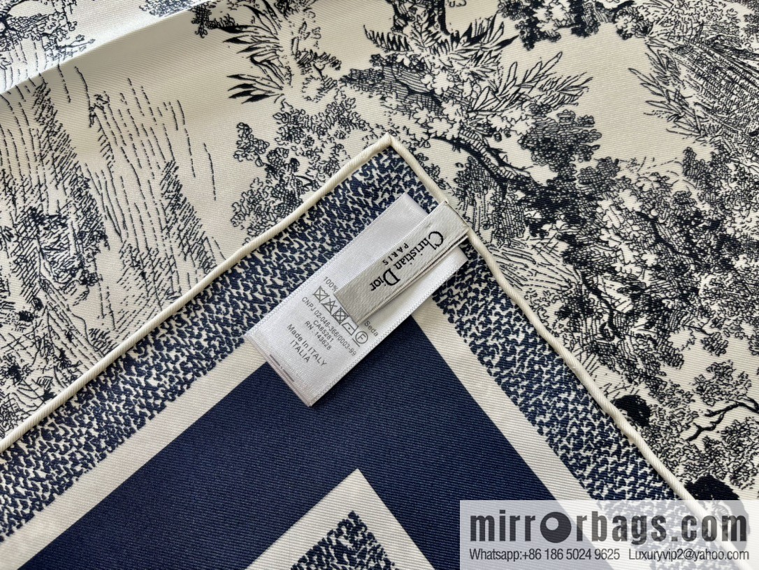 Dior 100% Silk New Sauvage Printed Square Towel