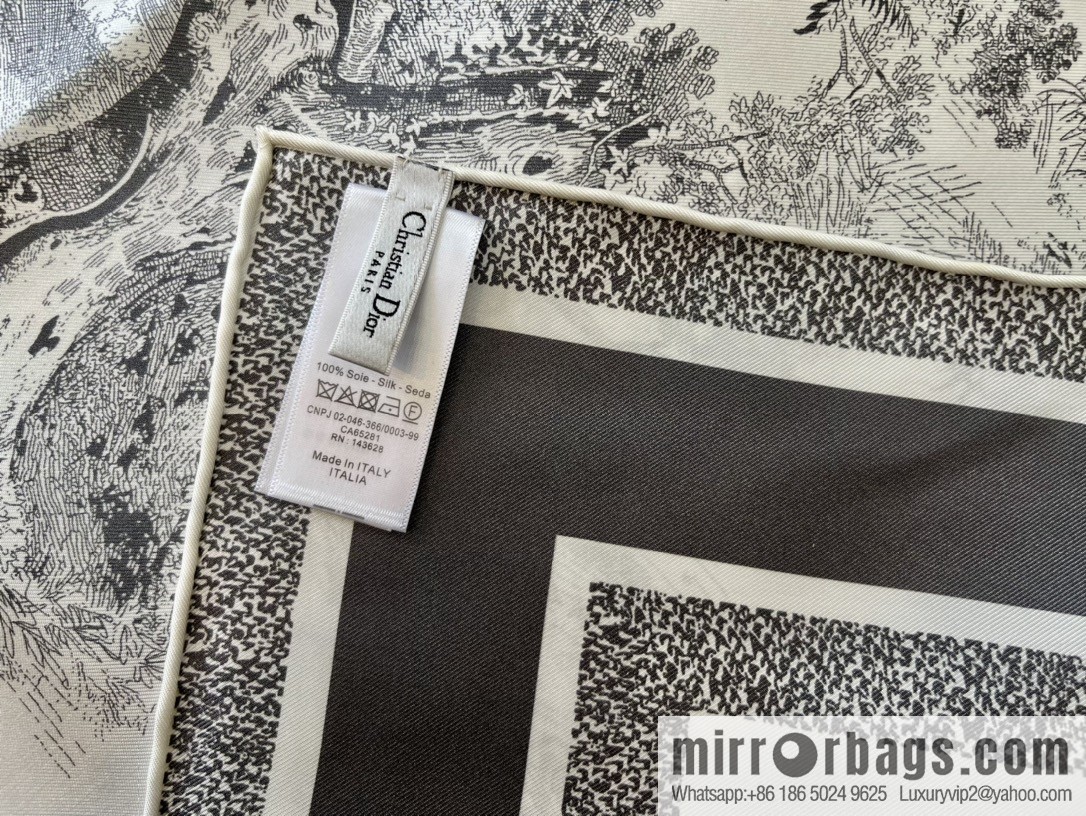 Dior 100% Silk New Sauvage Printed Square Towel